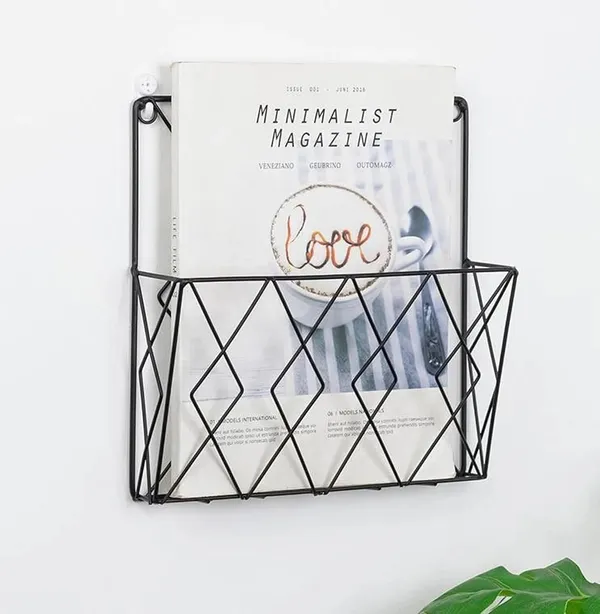Alfhome_Premium_Metal_Magazine_Holder_File_Organizer_Geometric_Wire_Desktop_Sorter_Wall_Mounted_Rack_For_Office_Home_Desk_Books_And_Documents_Black_Diamond_Wall_File_Rack