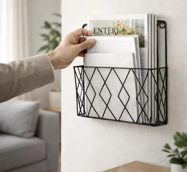 Alfhome_Premium_Metal_Magazine_Holder_File_Organizer_Geometric_Wire_Desktop_Sorter_Wall_Mounted_Rack_For_Office_Home_Desk_Books_And_Documents_Black_Diamond_Wall_File_Rack