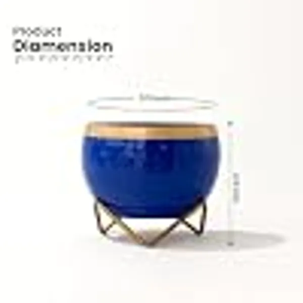 Premium_Indoor_Planter_Pot_With_Gold_Metal_Stand_5_5_Inch_Glossy_Finish_For_Succulents_And_Small_Houseplants_Office_Desk_And_Home_Decor_Royal_Blue_Pack_Of_1