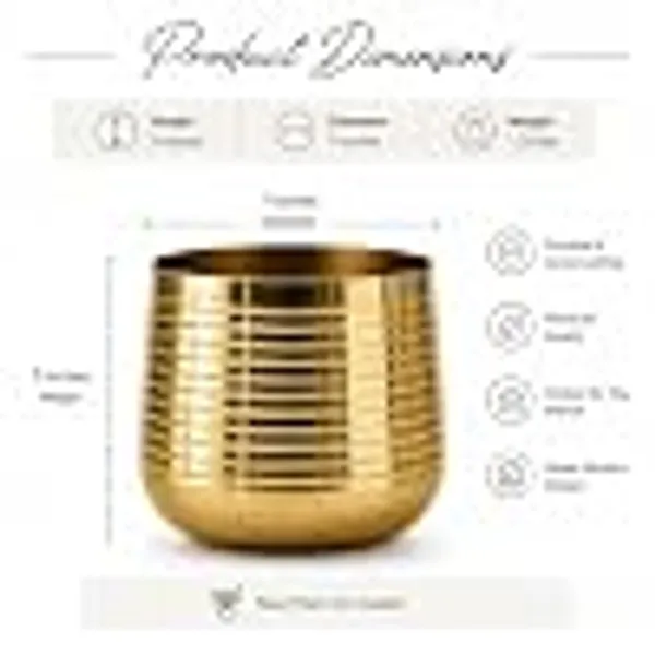 Alfhome_5_5_Gold_Metal_Planter_With_Hammered_Finish_Decorative_Iron_Flower_Pot_Indoor_Plant_Container_For_Home_Decor