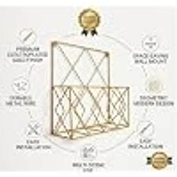 Alfhome_Geometric_Wire_Wall_Basket_Golden_Metal_Hanging_Mail_Sorter_Magazine_Organizer_For_Entryway_Home_Office_And_Bedroom_Decor