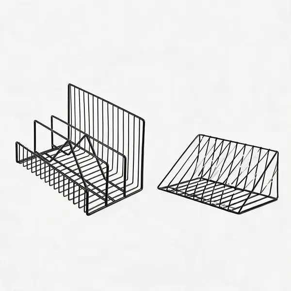 ALFHOME_Black_Geometric_Wire_Magazine_Holder_Duo