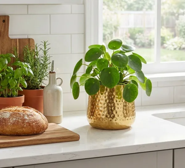 Metal_Contemporary_Hammered_Gold_Decorative_Plant_Pot