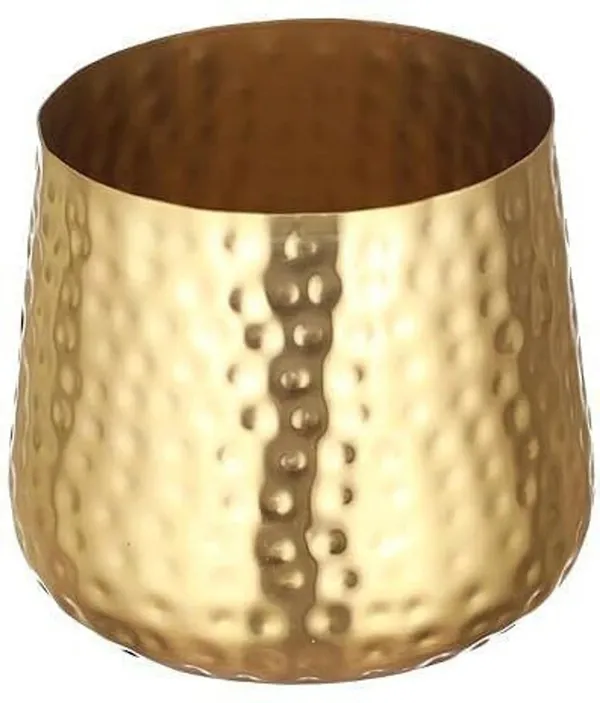 Metal_Contemporary_Hammered_Gold_Decorative_Plant_Pot
