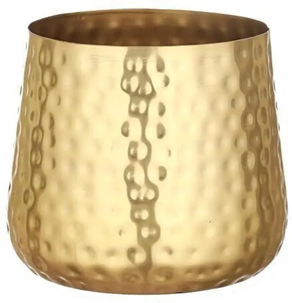 Metal_Contemporary_Hammered_Gold_Decorative_Plant_Pot