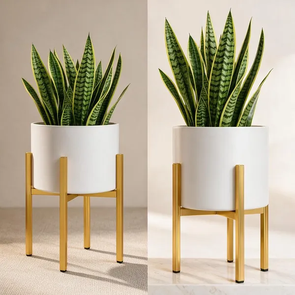 Iron_Modern_White_Gold_Stand_Planter_Pot