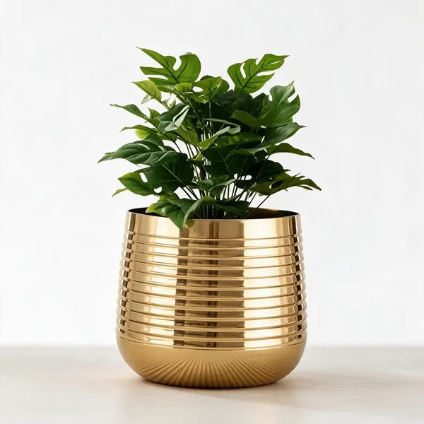 Iron_Modern_Hammered_Gold_Planter_Pot