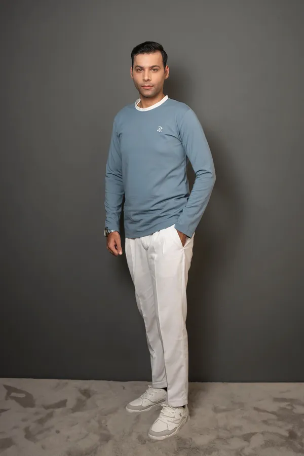 The_Staple_Crew_Neck_T_Shirt_Stone_Blue
