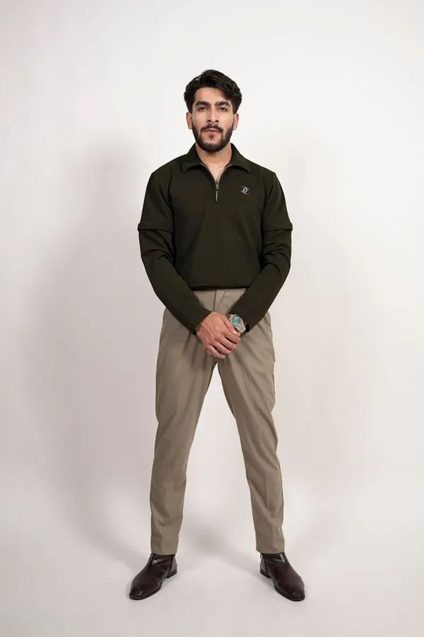 Elite_Zipper_Polo_Detachable_Sleeves_Dark_Olive