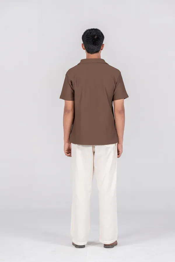 The_Easecode_V_Neck_Polo_Choco_Mousse