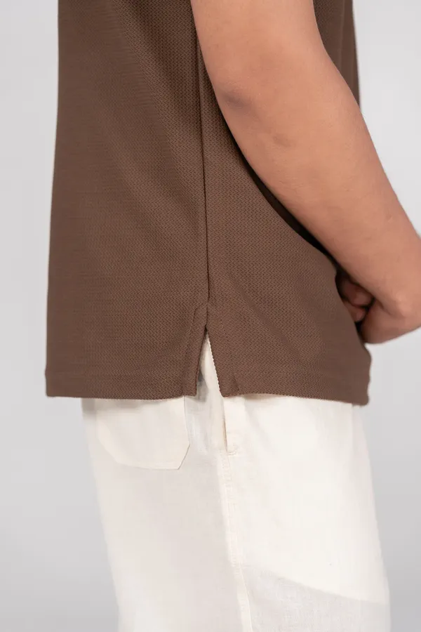 The_Easecode_V_Neck_Polo_Choco_Mousse