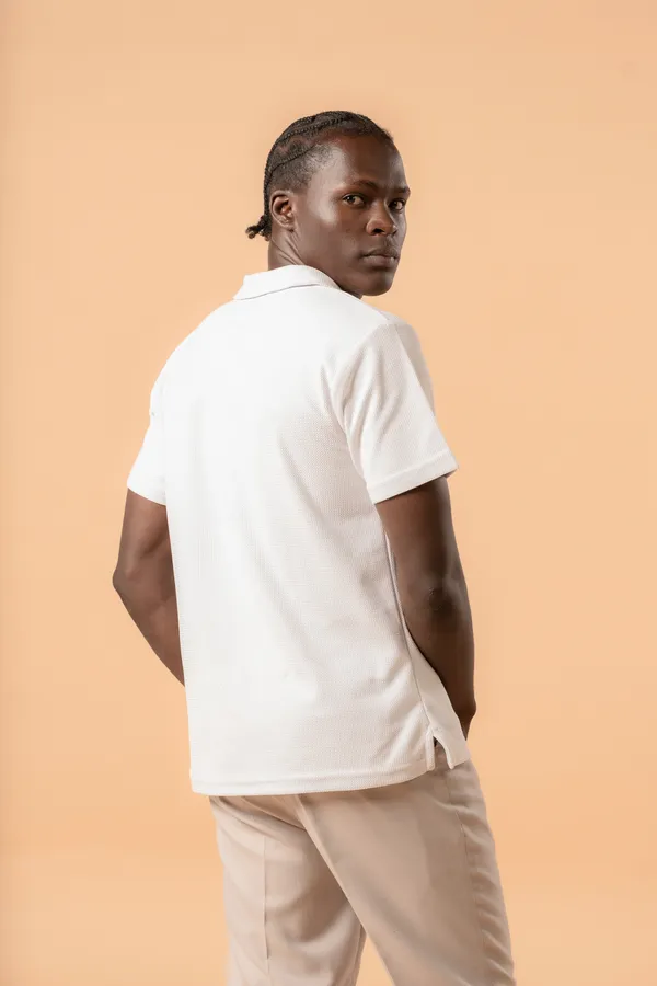The_Easecode_V_Neck_Polo_White