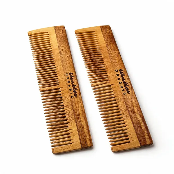 Usables_Organic_Kachhi_Neem_Wood_Dual_Teeth_Comb_Anti-Static_-_Pack_of_2