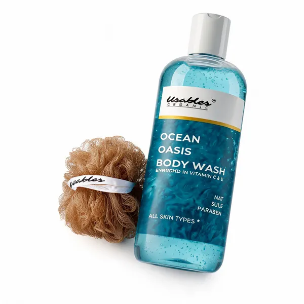 Usables_Organic_Ocean_Oasis_Vitamin_C_Body_Wash_300Ml_With_Loofah_Kit