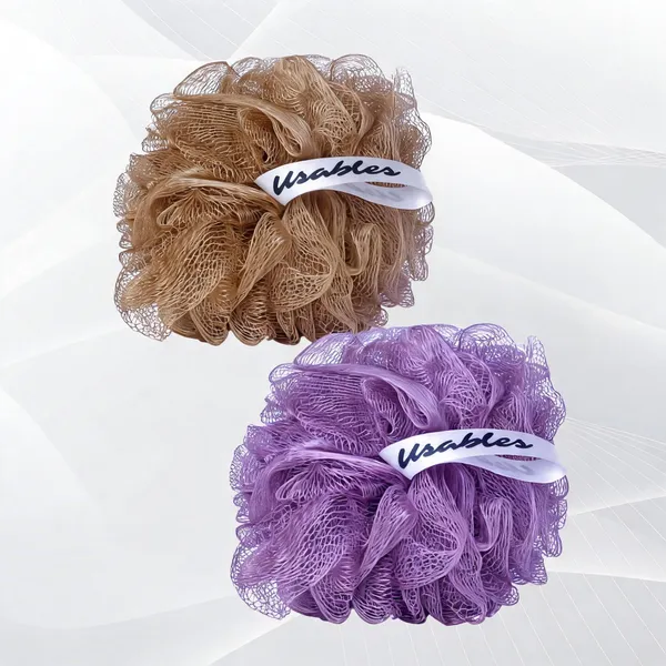 Usables_Organic_Deep_Tone_Exfoliating_Loofah_Set_Purple_Brown_Pack_Of_2
