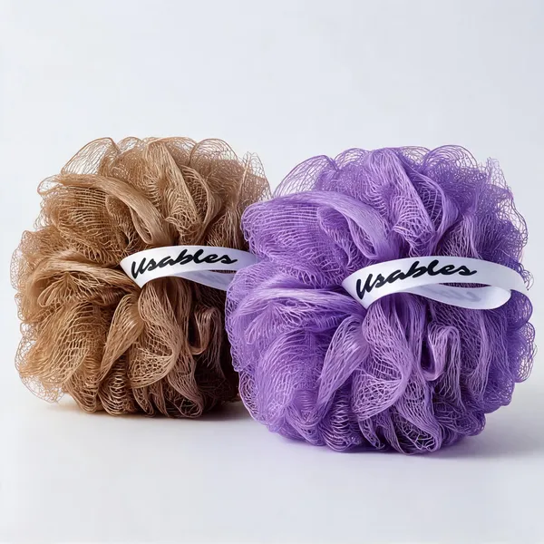 Usables_Organic_Deep_Tone_Exfoliating_Loofah_Set_Purple_Brown_Pack_Of_2