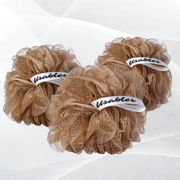 Usables_Organic_Earthy_Comfort_Exfoliating_Loofah_Set_Brown_Peach_-_Pack_of_3