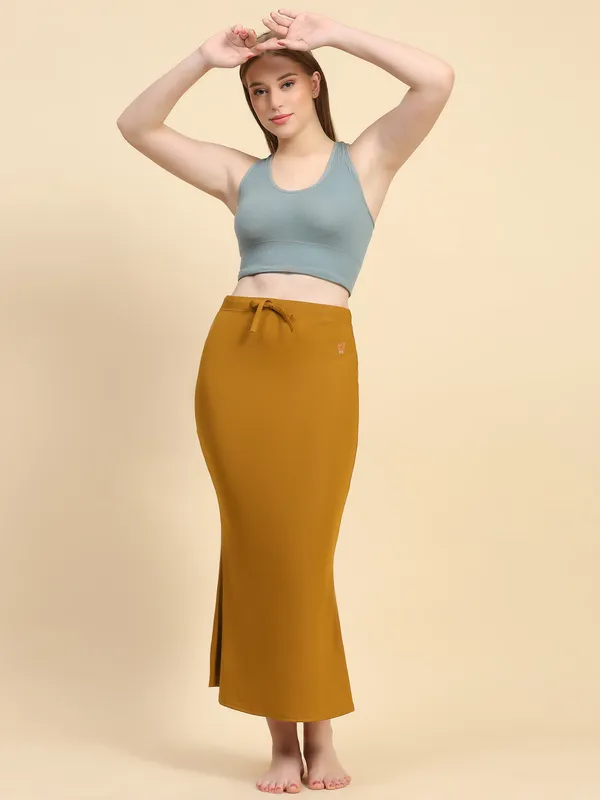 Mustard_Solid_Drawstring_Midi_Skirt_for_Women
