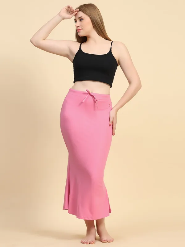 Pink_Stretch_Mermaid_Fit_Skirt_for_Women