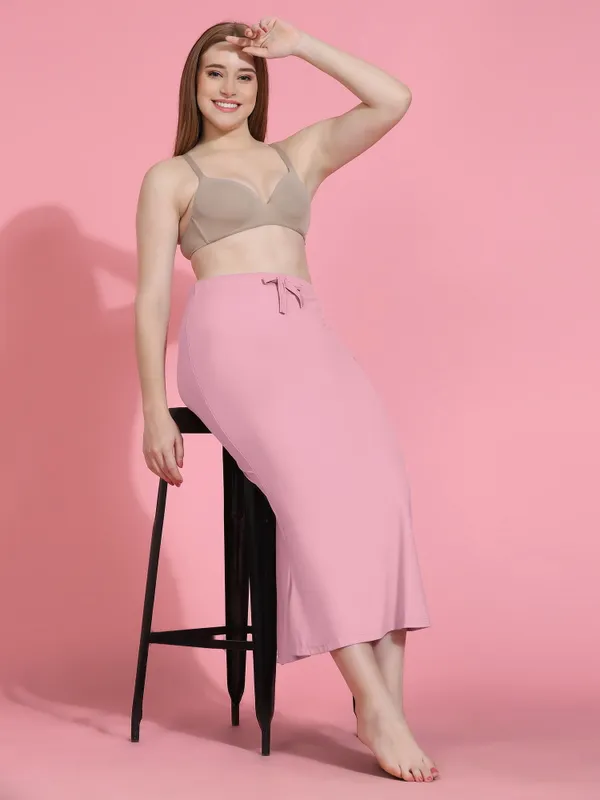 Pink_Drawstring_Midi_Skirt_for_Women