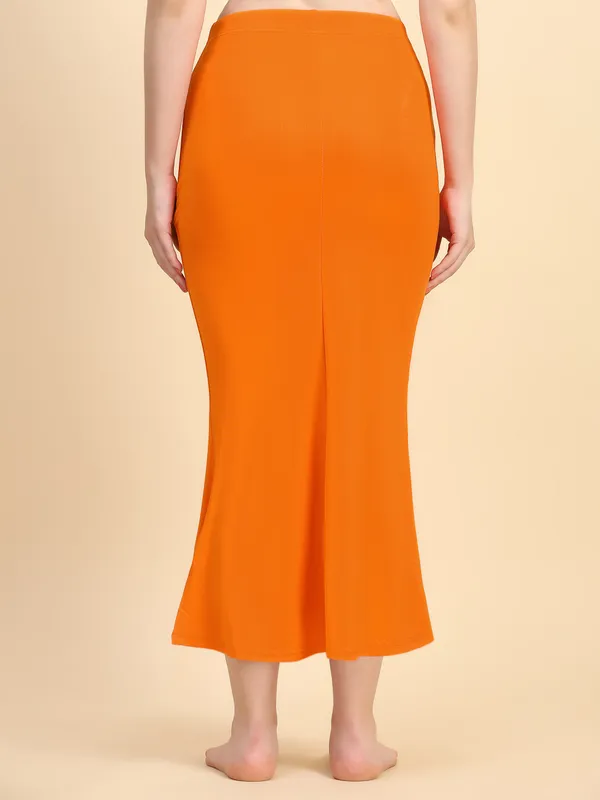 Orange_Drawstring_Mermaid_Midi_Skirt_for_Women