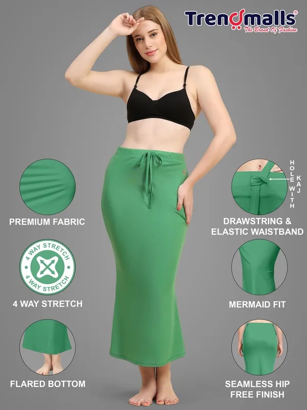 Green_Stretch_Mermaid_Midi_Skirt_for_Women