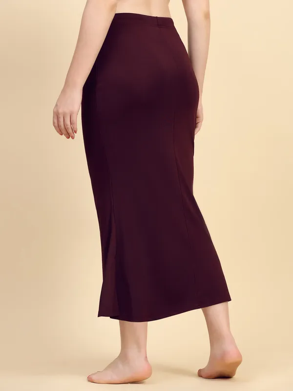Maroon_Stretch_Mermaid_Skirt_for_Women