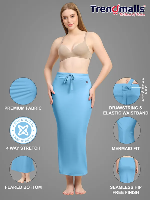 Blue_Stretch_Fit_Mermaid_Midi_Skirt_for_Women
