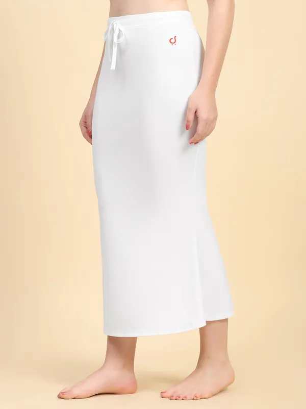 White_Drawstring_Mermaid_Skirt_for_Women