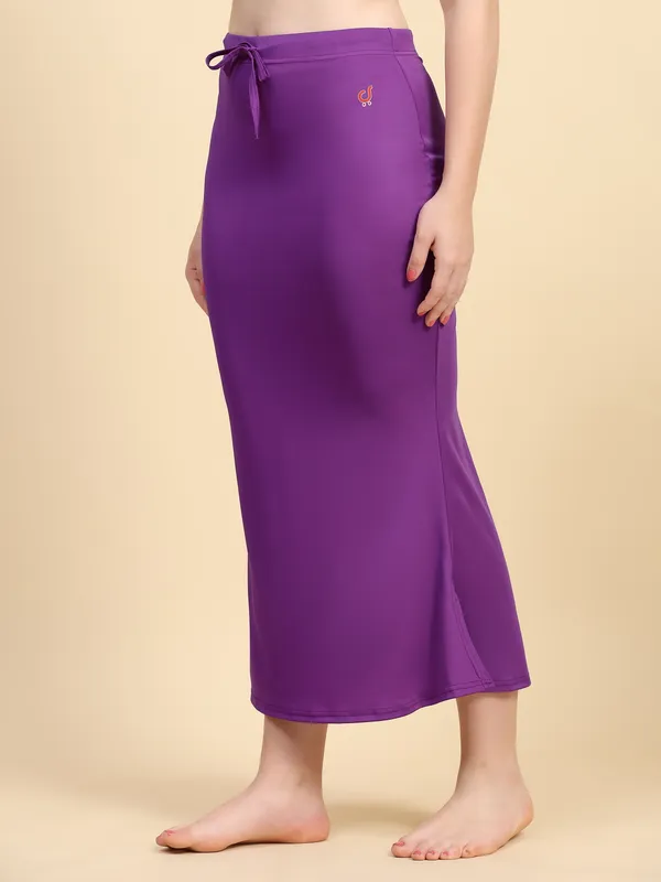 Purple_Drawstring_Fitted_Midi_Skirt_for_Women