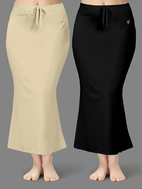 Beige_And_Black_Mermaid_Skirt_for_Women