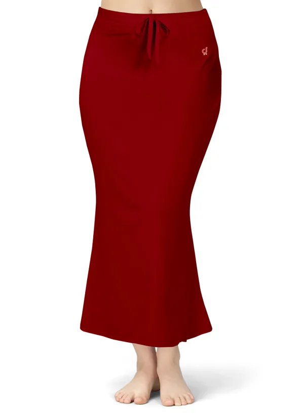 Red_Drawstring_Mermaid_Midi_Skirt_for_Women