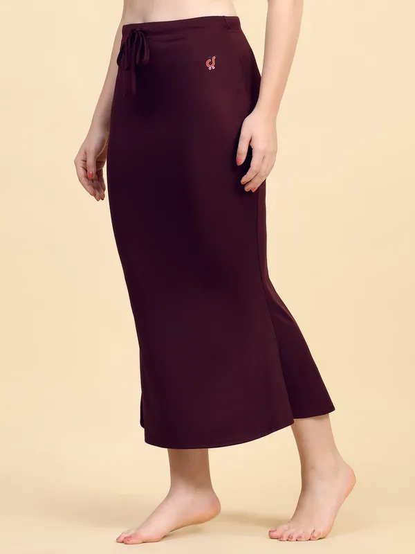 Maroon_Stretch_Mermaid_Skirt_for_Women