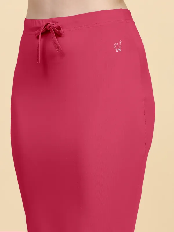 Pink_Solid_Fitted_Midi_Skirt_for_Women