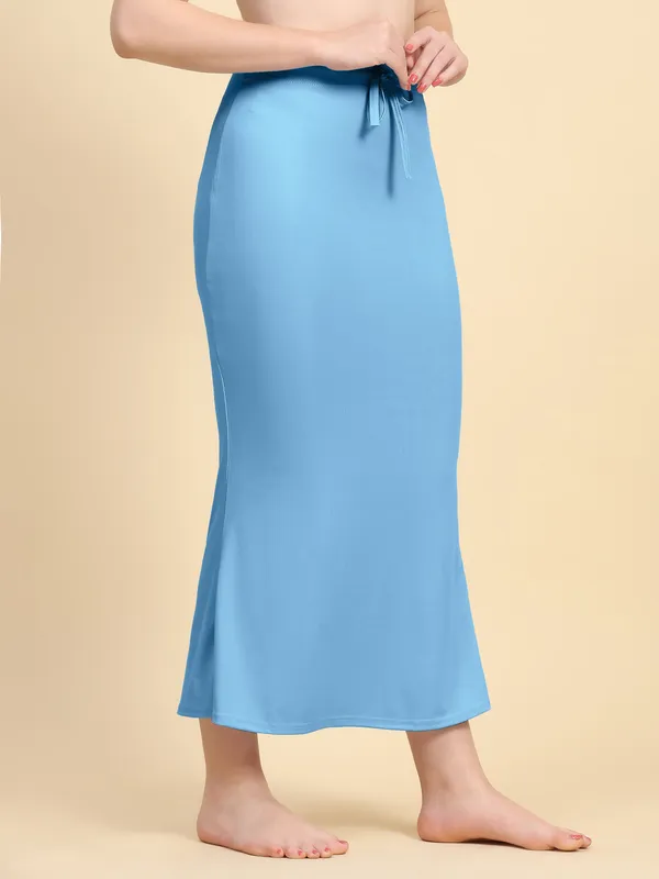 Blue_Stretch_Fit_Mermaid_Midi_Skirt_for_Women