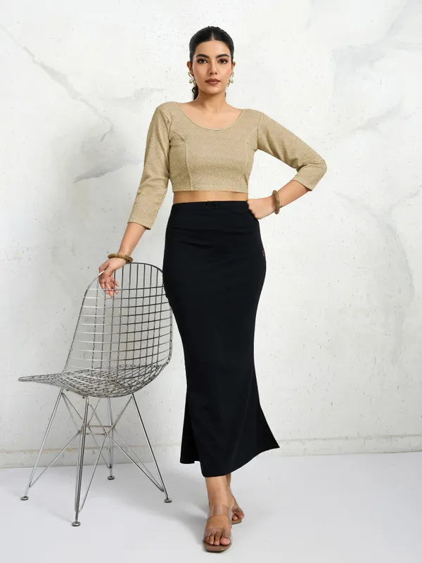 Beige_Polyester_Elastane_Zari_Stretchable_Ready_to_Wear_Blouse_for_women