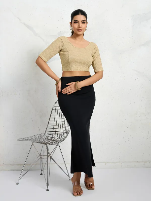 Beige_Polyester_Elastane_Zari_Stretchable_Ready_to_Wear_Blouse_for_women
