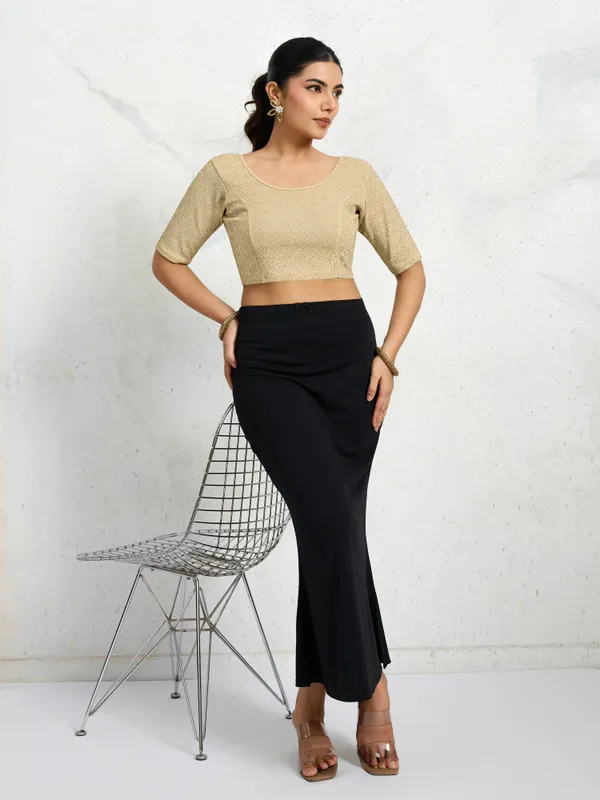 Beige_Polyester_Elastane_Zari_Stretchable_Ready_to_Wear_Blouse_for_women