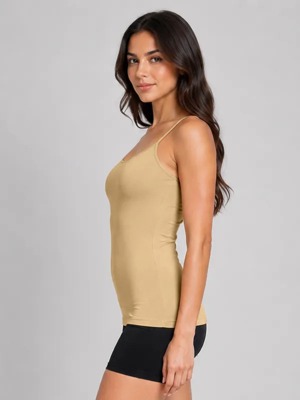 Beige_Sleeveless_Scoop_Neck_Regular_Length_Tank_Top_For_Women_-_Relaxed_Fit,_Soft_and_Breathable_Cotton