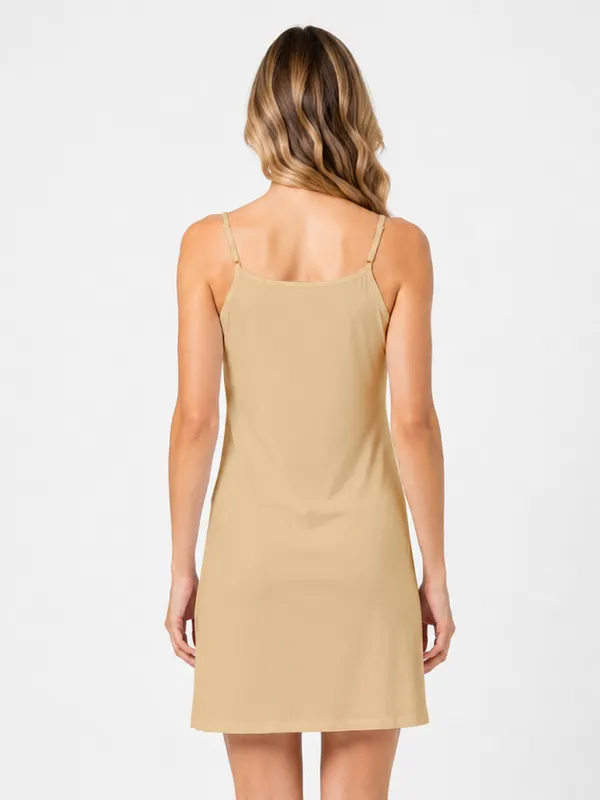 Beige_Super_Combed_Cotton_Kurta_Slip_with_Side_Slits_and_Adjustable_Spaghetti_Straps