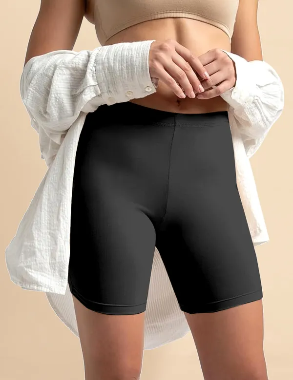 Black_Cotton_Tummy_Tucker_Shorts_�_High_Waist_Seamless_Shapewear_Thigh_Slimmer_with_Tummy_Control