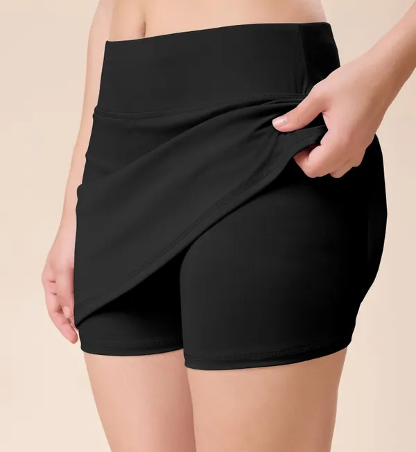 Black_High_Waist_Stretch_Mini_Skirt_for_Women_|_Soft_&_Body_Fit