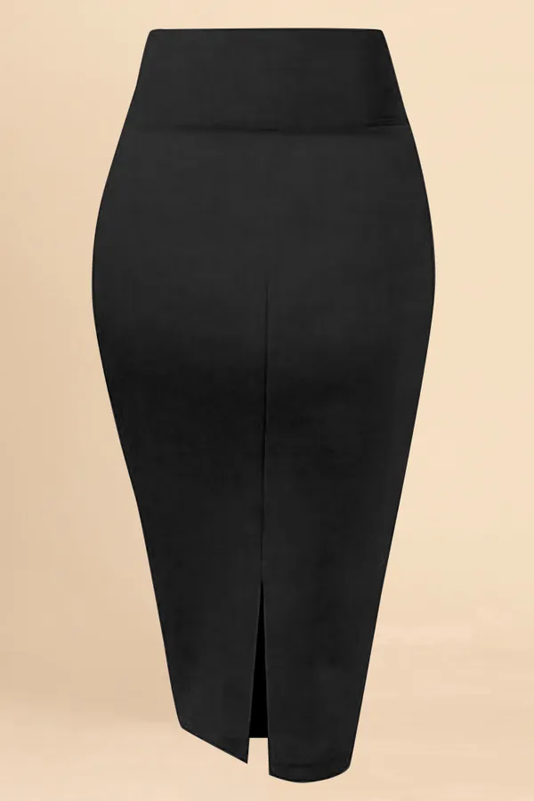 Black_Lycra_Pencil_Skirt_�_High_Waist_Bodycon_Fit,_Stretchable_&_Sleek_Midi_Skirt