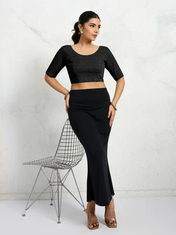 Black_Polyester_Elastane_Zari_Stretchable_Ready_to_Wear_Blouse_for_women