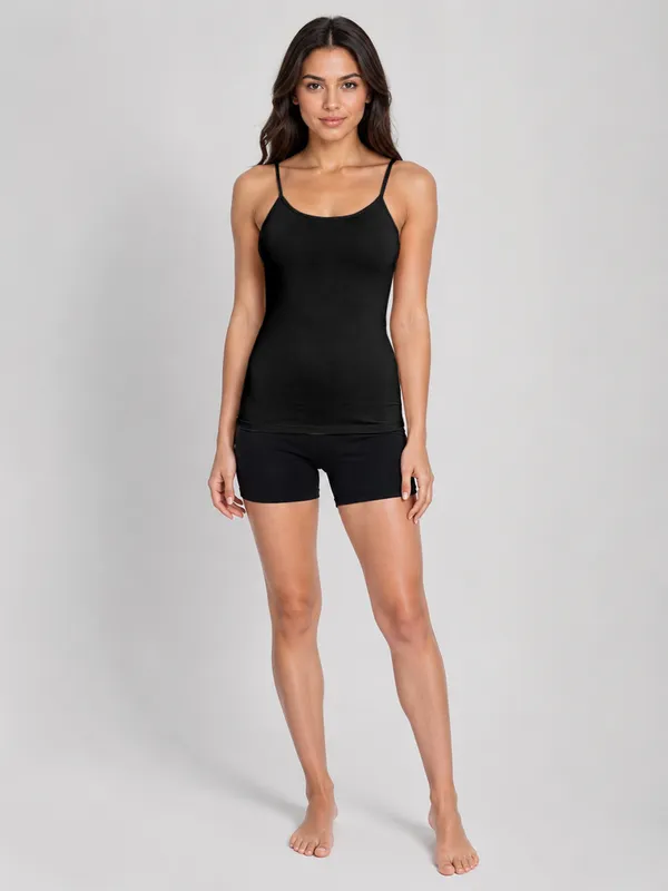 Black_Sleeveless_Scoop_Neck_Regular_Length_Tank_Top_For_Women_-_Relaxed_Fit,_Soft_and_Breathable_Cotton