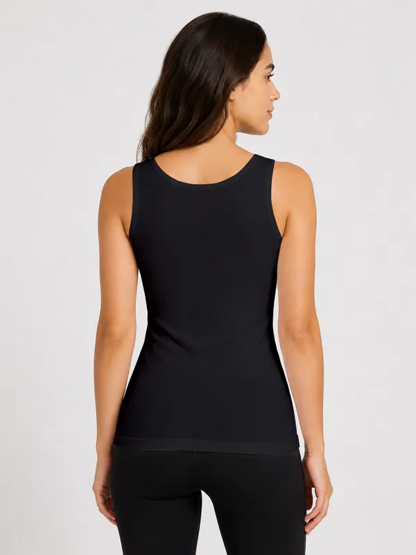 Black_Sleeveless_Scoop_Neck_Regular_Length_Tank_Top_For_Women_-_Relaxed_Fit,_Soft_and_Breathable_Cotton