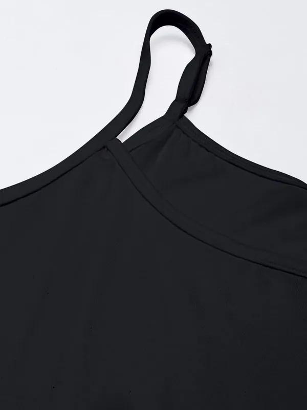 Black_Super_Combed_Cotton_Kurta_Slip_with_Side_Slits_and_Adjustable_Spaghetti_Straps