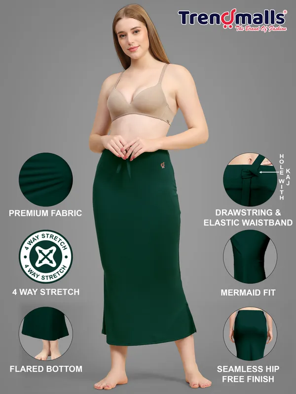 Green_Stretch_Mermaid_Fit_Skirt_for_Women