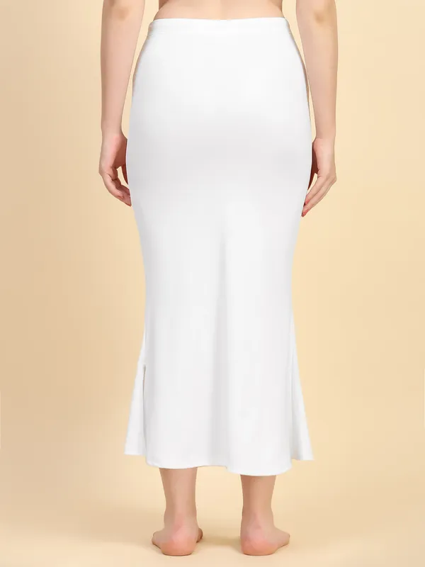 White_Drawstring_Mermaid_Skirt_for_Women