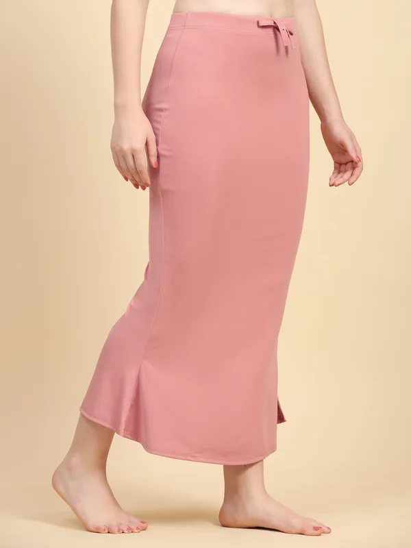 Pink_Fitted_Drawstring_Midi_Skirt_for_Women